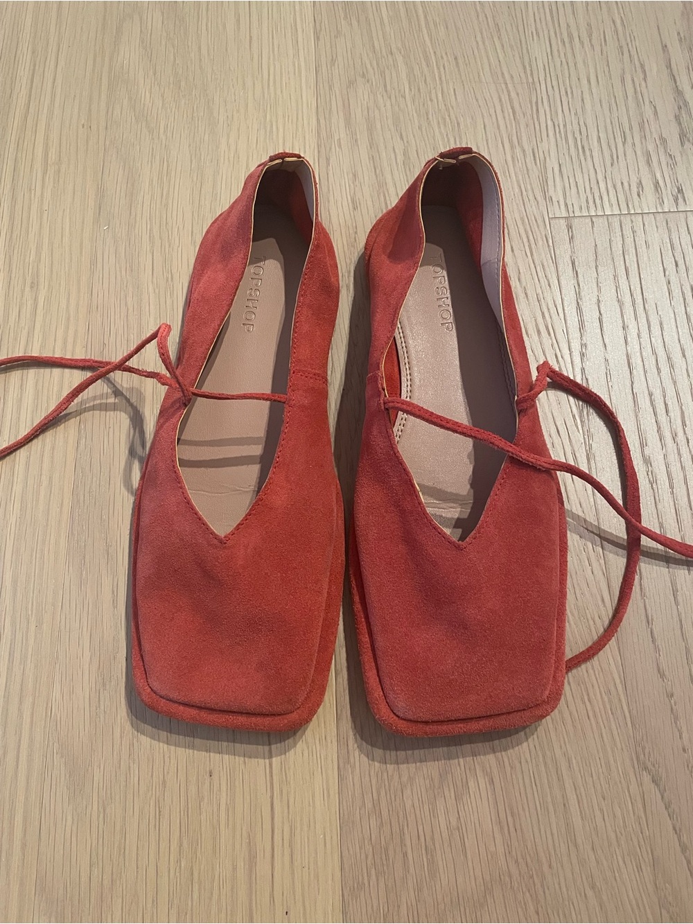 Topshop suede ballet flats
